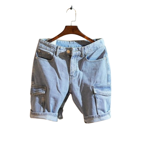 Denim Cargo Shorts - Image 4