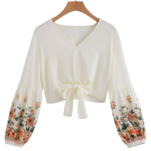 Printed Crop Cardigan