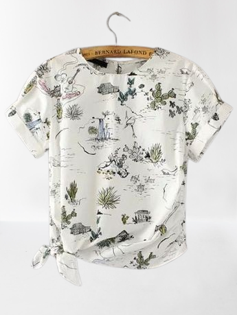 Ladies Butterfly Printed Tee - Image 5